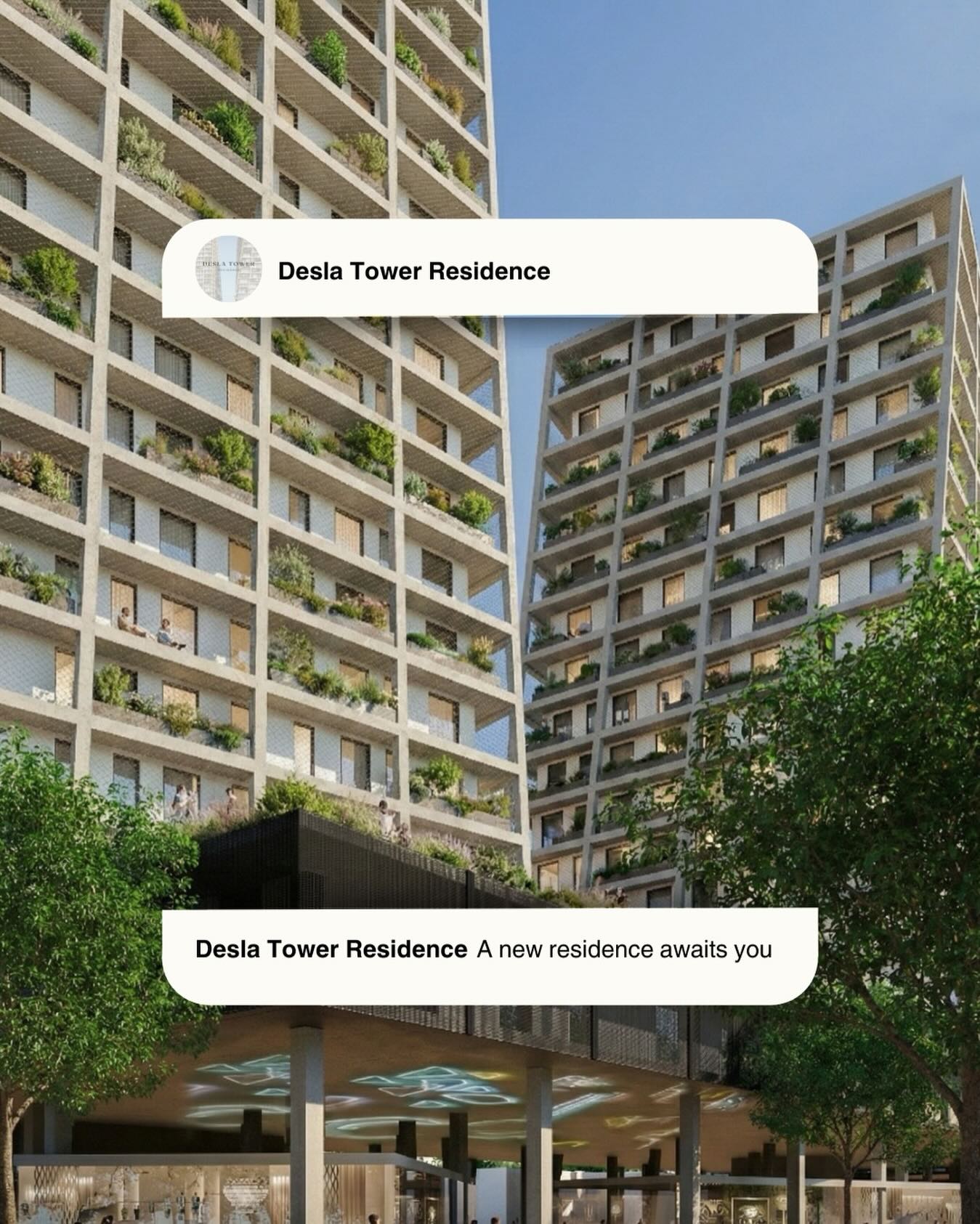 Desla Tower Residence — фасад комплексу