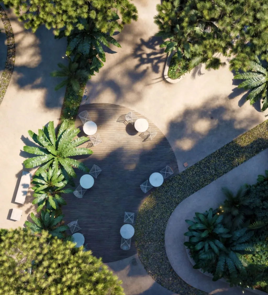 Top view of the inner courtyard