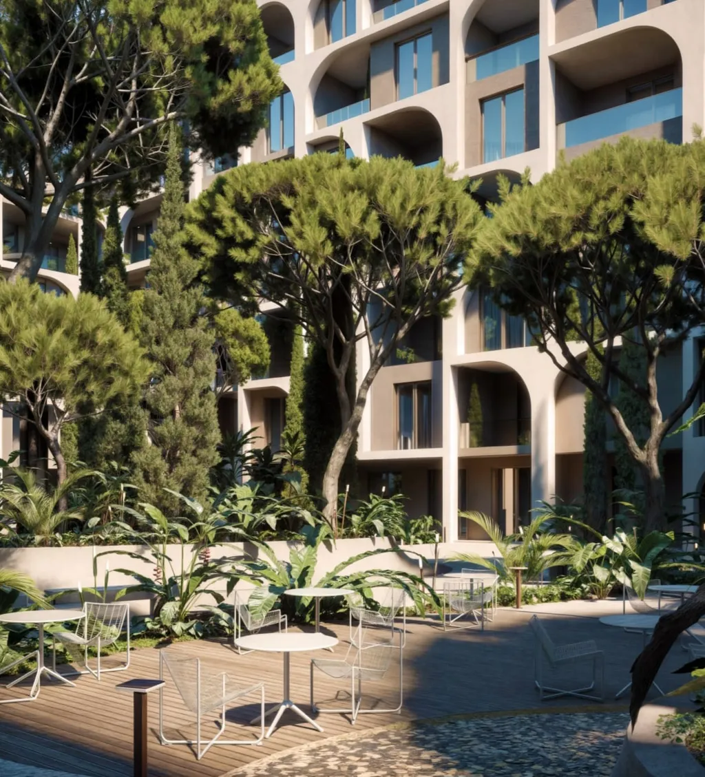 Inner garden of the complex